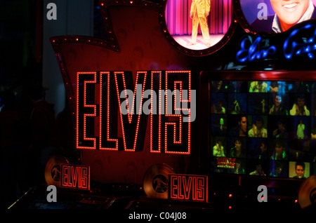 Elvis Presley jukebox neon sign Stock Photo