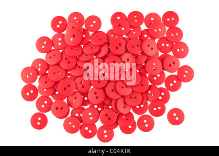 Pile of red buttons Stock Photo