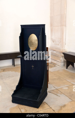 Confessional in Misericordia church in the city of Santarém, Portugal. 16th century late Renaissance Architecture. Stock Photo