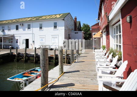 Harbor, Shelter Island Sound, Greenport, Long Island, North Fork, New York, USA Stock Photo