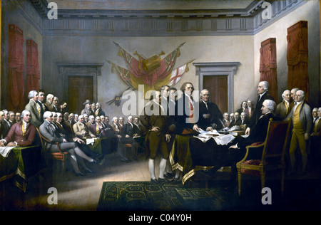 Declaration of Independence, July 4, 1776 Stock Photo