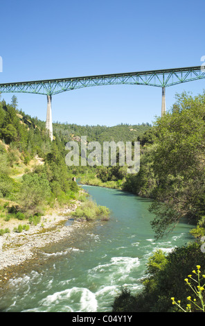 Looking north towards the Foresthill Bridge, Auburn, tallest bridge in ...