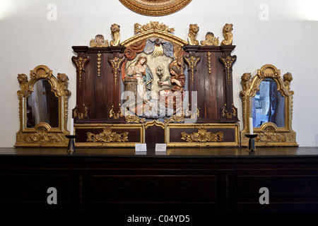 Sacristy in the Misericordia church in the city of Santarém, Portugal. 16th century late Renaissance Architecture. Stock Photo