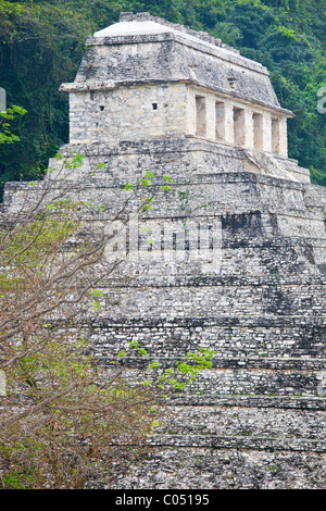 Temple of Inscriptions or Templo de Inscripciones, Palenque, Chiapas, Mexico Stock Photo