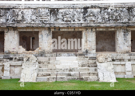 Patio de los Cautivos, or Captives, the Palace, Palenque, Chiapas, Mexico Stock Photo