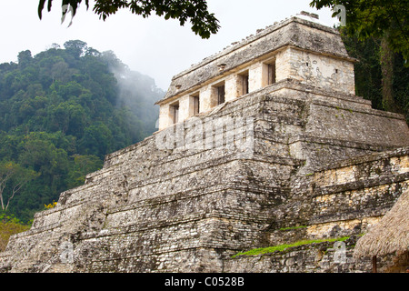 Temple of Inscriptions or Templo de Inscripciones, Palenque, Chiapas, Mexico Stock Photo