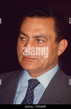 Egyptian President Hosni Mubarak in Cairo Egypt Stock Photo