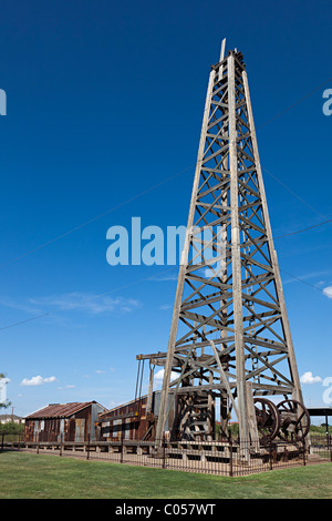 Historic drilling rig Permian Bain Petroleum Museum Midland Texas USA Stock Photo