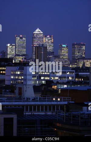 Canary Wharf at Twilight London Stock Photo - Alamy