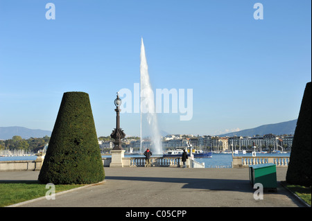 Lake Geneva in Geneva, Switzerland Stock Photo
