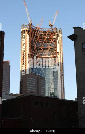 Downtown construction in Calgary, Alberta, Canada.  "The Bow" Stock Photo