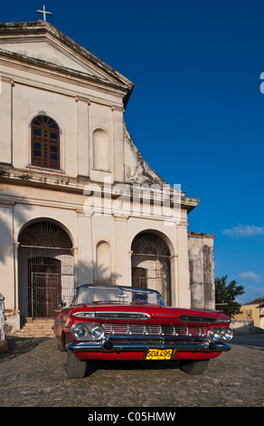 Classic American car Trinidad Cuba Chevrolet, classic 1950s American convertible Stock Photo