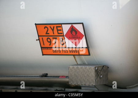 flammable gas warning sign Stock Photo