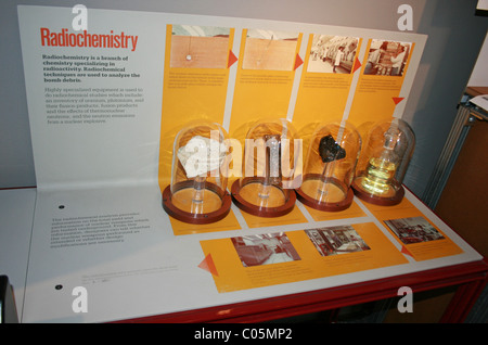 Radio chemistry display at Bradbury Science Museum, Los Alamos, New Mexico, USA Stock Photo