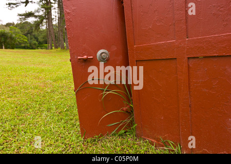 EL VALLE de ANTON, PANAMA - bank safe on grass. Stock Photo