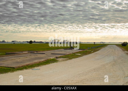 Fortifications at Fort Travis Park, Galveston, Texas Stock Photo