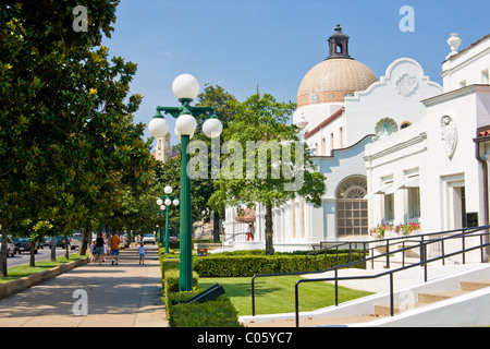 Spas, Bath House Row, Hot Springs National Park, Hot Springs, Arkansas. Stock Photo