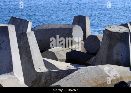 Dolosse, a South African invention consisting of interlocking concrete ...