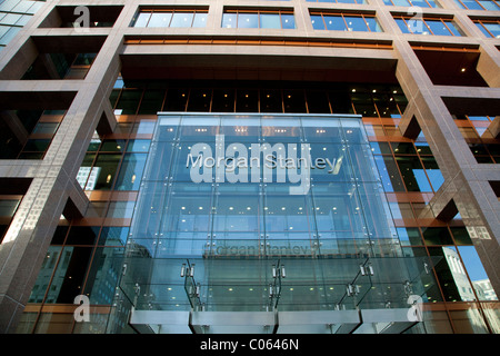 Morgan Stanley offices, Canary Wharf, London Stock Photo