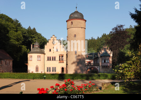 Schloss Mespelbrunn Castle, Spessart, Lower Franconia, Franconia, Bavaria, Germany, Europe Stock Photo
