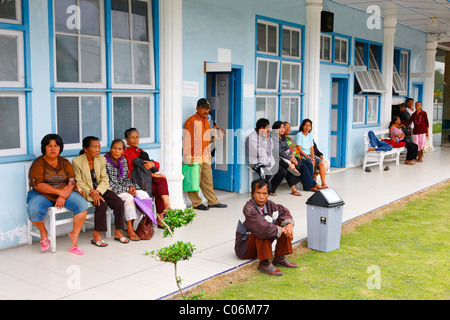 Patients waiting for treatment, hospital, Balinge, Batak region, Sumatra, Indonesia, Asia Stock Photo