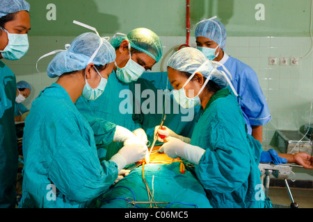 Surgery in progress, hospital, Balinge, Batak region, Sumatra island, Indonesia, Asia Stock Photo