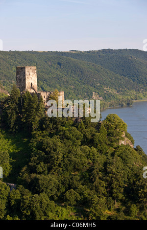 Burg Gutenfels Castle in Kaub am Rhein, Rhineland-Palatinate, Germany, Europe Stock Photo