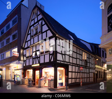 Commercial businesses in the historic town centre, Bonn, Rhineland, North Rhine-Westphalia, Germany, Europe Stock Photo