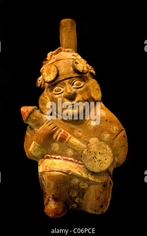 Mochica warrior  war soldier 100 700 AD Peru Peruvian Stock Photo