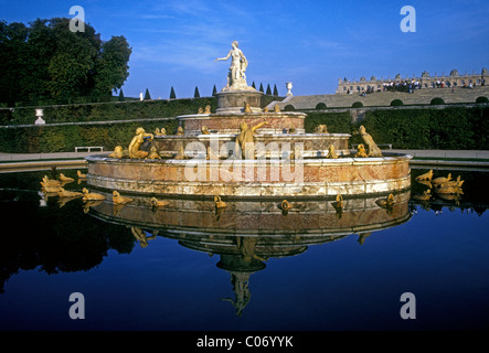 Latona Fountain, Bassin Latone, Palace of Versailles, city of Versailles, Ile-de-France region, France, Europe Stock Photo