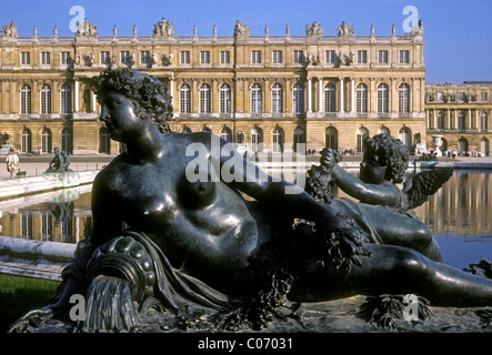 ornamental pool, water parterre, Palace of Versailles, city of Versailles, Ile-de-France, France, Europe Stock Photo