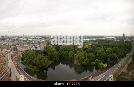 Hofgarten park and Rhine river, Dusseldorf, North Rhine-Westphalia, Germany, Europe Stock Photo