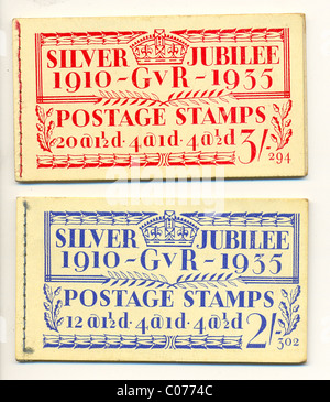 Silver Jubilee postage stamp booklets Stock Photo