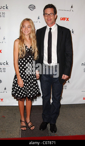 Kelsey Batelaan and Dylan Walsh Nip/Tuck season five premiere at Paramount Studios, Hollywood Los Angeles, California - Stock Photo