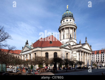 Franzoesischer Dom cathedral on Gendarmenmarkt square, Mitte district, Berlin, Germany, Europe Stock Photo