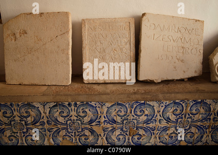 Tablets and tiles in the museum Museu Municipal de Lagos, Algarve, Portugal, Europe Stock Photo