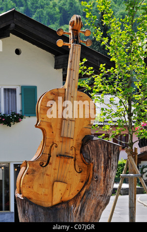 Memorial to violin maker Matthias Klotz, Mittenwald, Bavaria, Germany, Europe Stock Photo