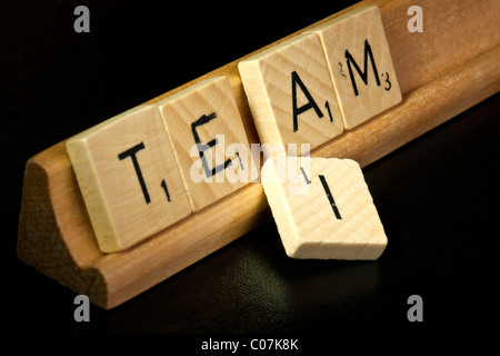 No 'I' in 'Team'. Stock Photo