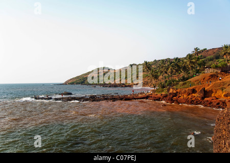 Rock formations on the coast, Goa, India Stock Photo - Alamy