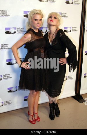 Lucy Walsh and Cyndi Lauper,  2007 Matthew Shepard Honors at The Wiltern Theatre Los Angeles, California - 27.10.07 Stock Photo