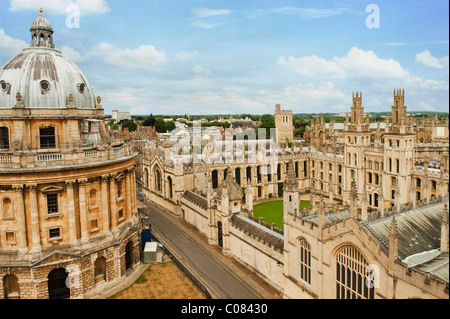 University buildings in a city, Radcliffe Camera, Oxford University, Oxford, Oxfordshire, England Stock Photo