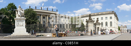 Humboldt University of Berlin with Monument to Wilhelm von Humboldt, Berlin, Germany, Europe Stock Photo