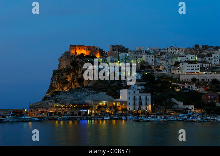 Peschici, By Night, Province Of Foggia, Apulia, Puglia, Gargano, Adria ...