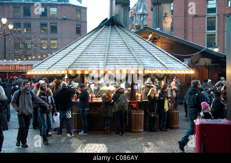 The Christmas Markets at Albert Square Manchester England November December 2010 Stock Photo