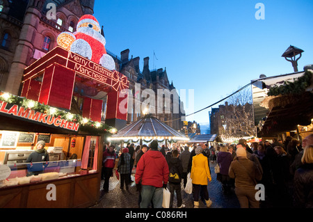 The Christmas Markets at Albert Square Manchester England November December 2010 Stock Photo