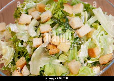 Caesar Salad, healthy with chicken and parmesan Stock Photo