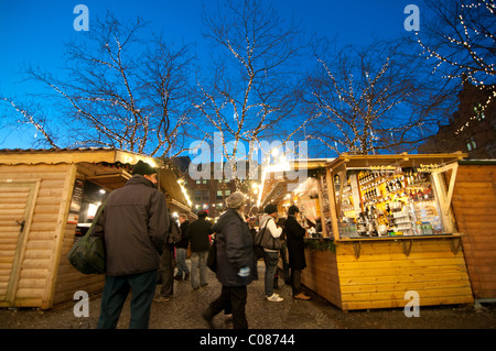 The Christmas Markets at Albert Square Manchester England November December 2010 Stock Photo