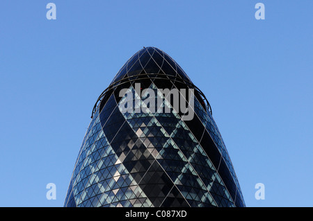 Abstract Architectural Detail of The Gherkin, 30 St Mary Axe, London, England, UK Stock Photo