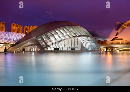 VALENCIA, SPAIN - JAN 7: The City of Arts and Sciences (CAC) receives a daily average of 9,373 visitors Stock Photo