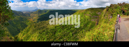 The Gorges Viewpoint at the Black River Falls, Black River Gorges National Park, Black River, Mauritius. Stock Photo